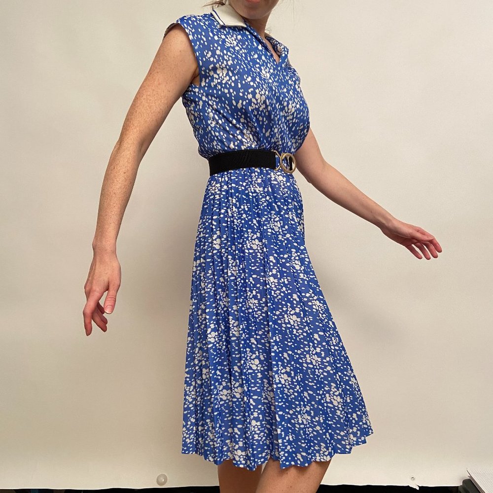 Vintage Blue 70's Sun Dress - Picture 2 of 3
